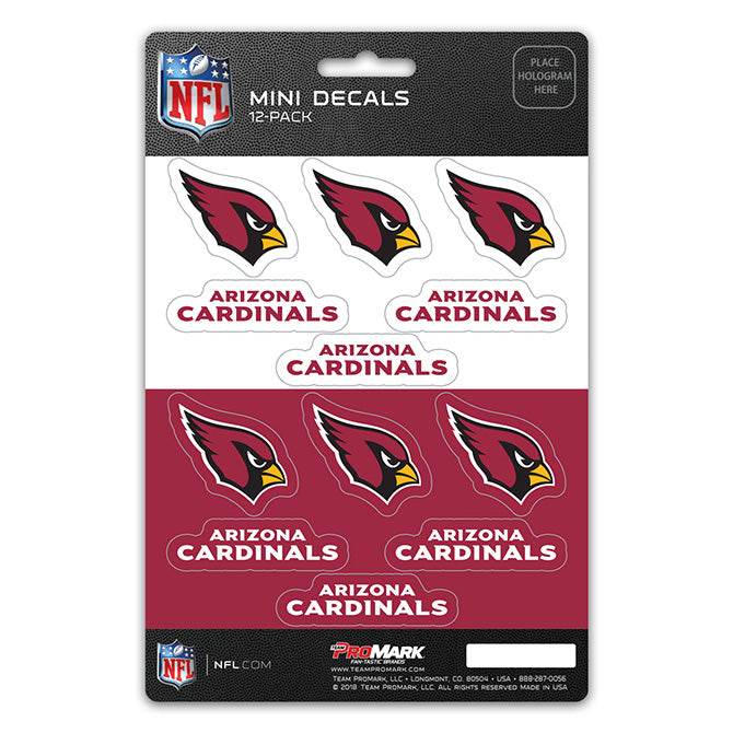 Arizona Cardinals Mini Decal Set 12 Pack Premium UV Vinyl - ToylandEU
