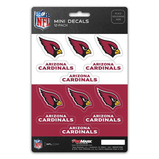 Arizona Cardinals Mini Decal Set 12 Pack Premium UV Vinyl - ToylandEU