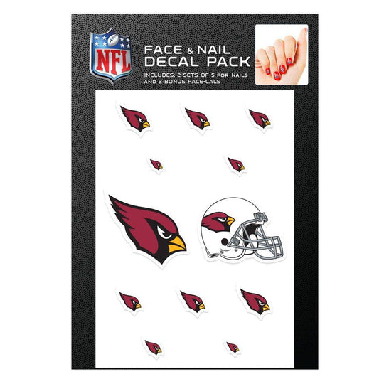 Arizona Cardinals Nail Cals and Face Cals Waterless Decals - ToylandEU