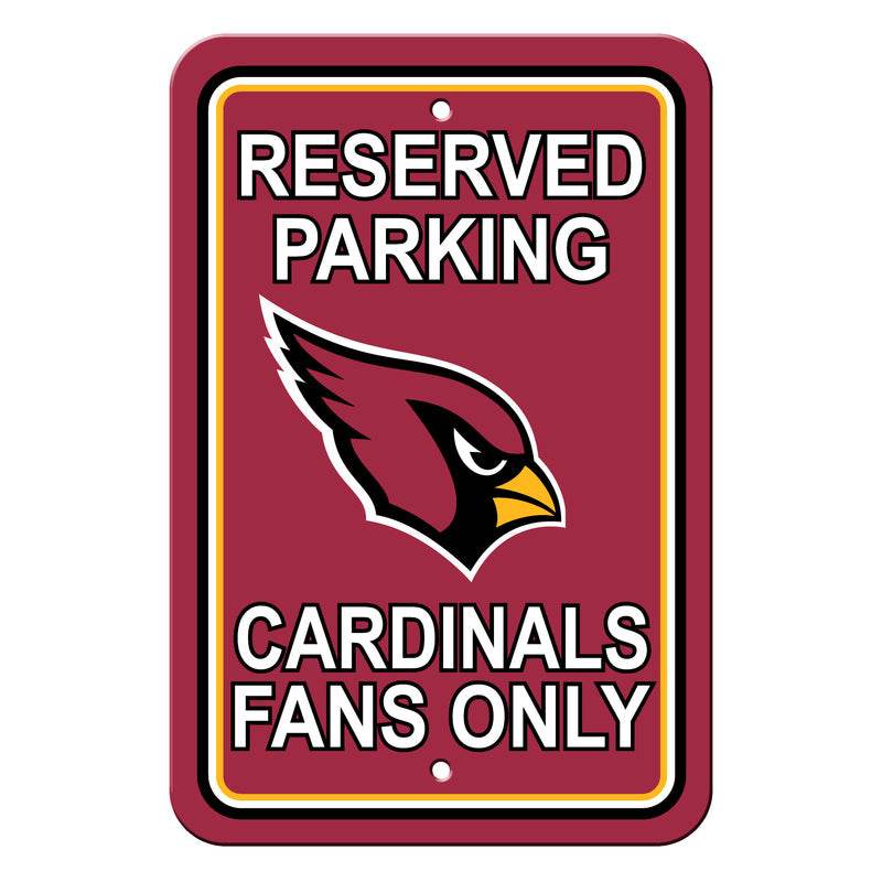 Arizona Cardinals Reserved Parking Sign 12x18 Plastic - ToylandEU