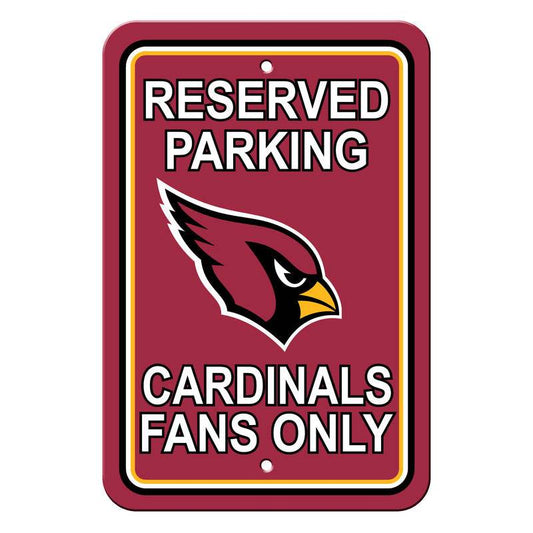 Arizona Cardinals Reserved Parking Sign 12x18 Plastic - ToylandEU