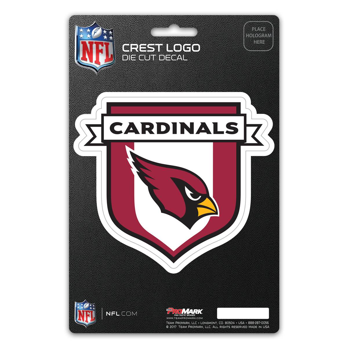 Arizona Cardinals Shield Decal CO With UV Laminate Premium - ToylandEU