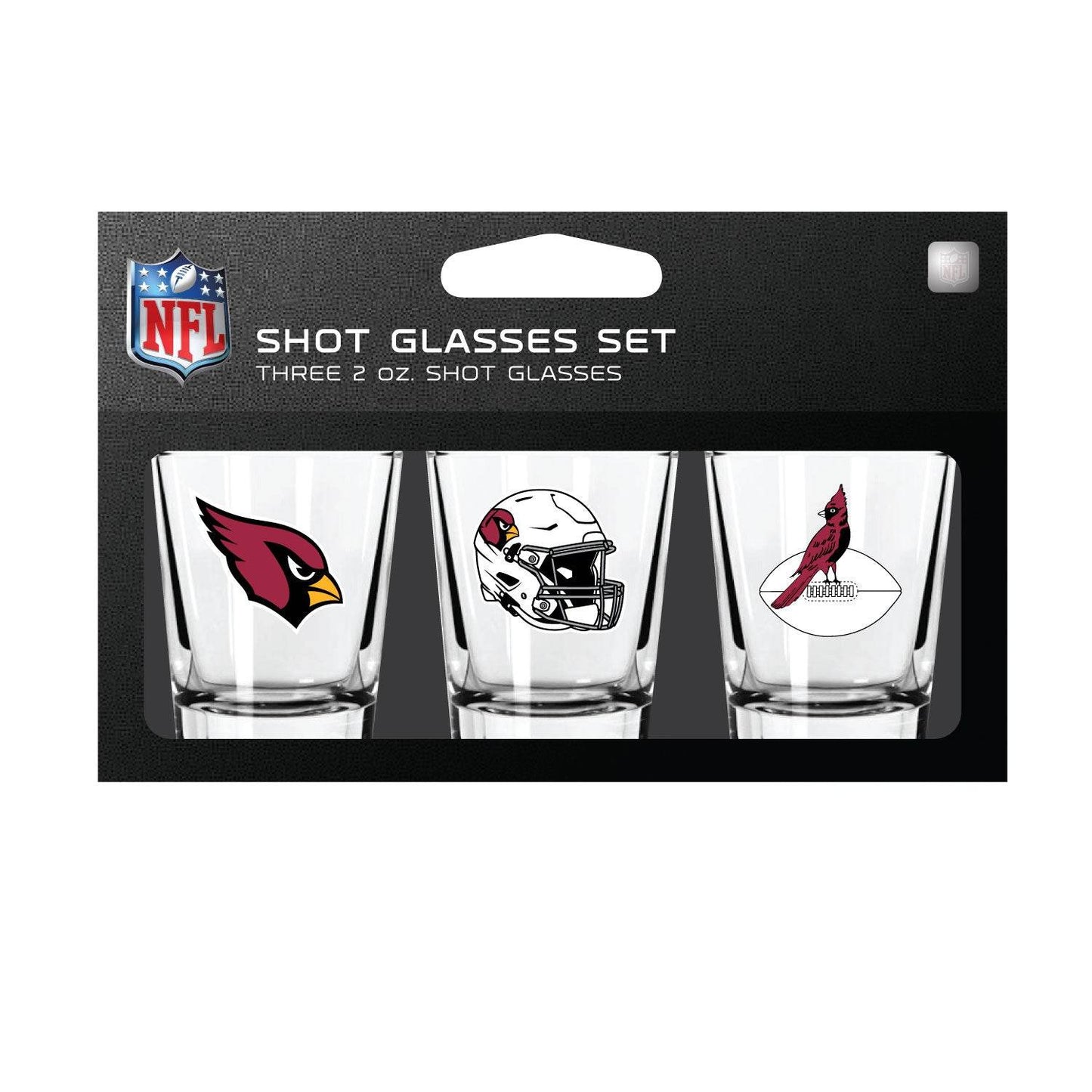 Arizona Cardinals Shot Glass Set Three Pack Dishwasher Safe - ToylandEU