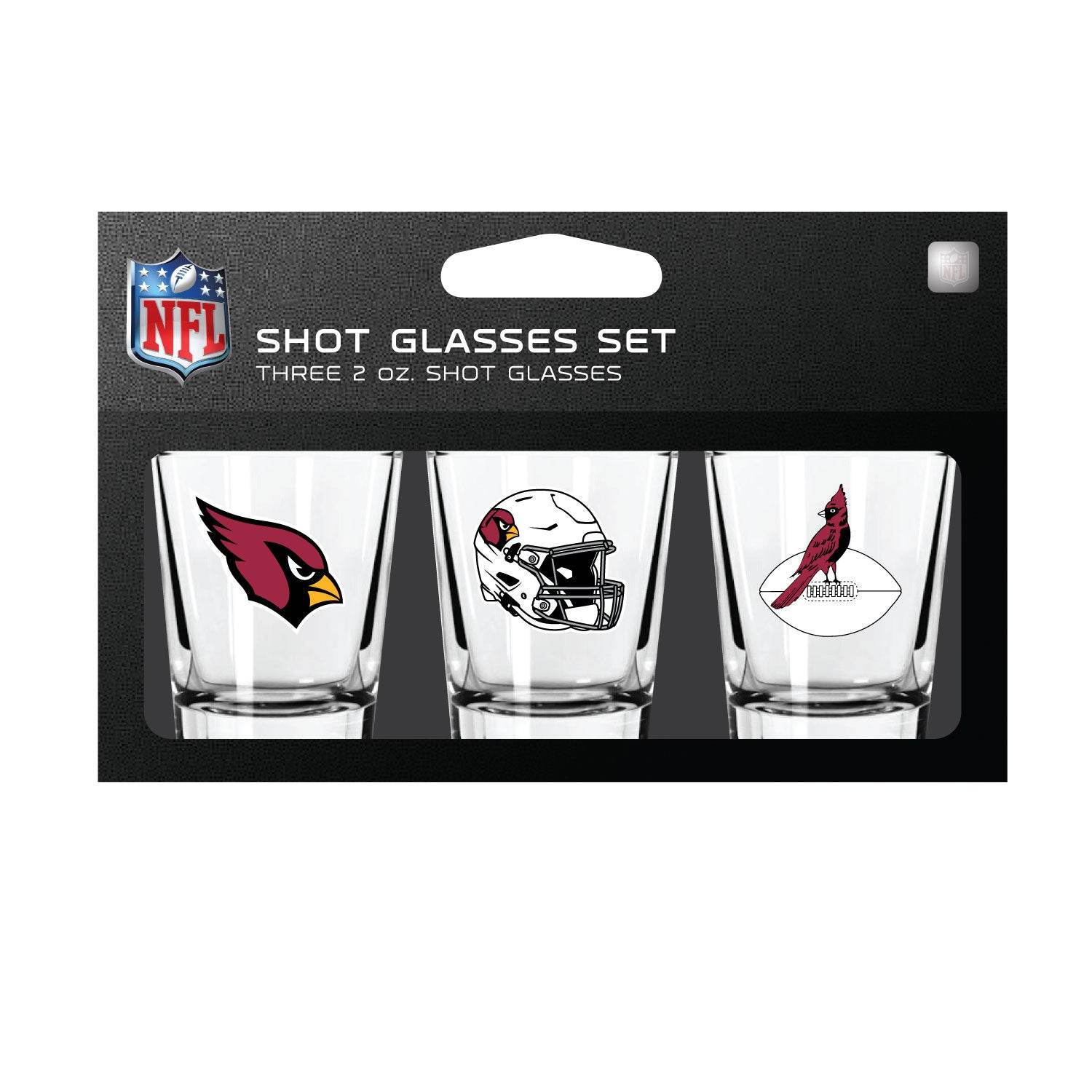 Arizona Cardinals Shot Glass Set Three Pack Dishwasher Safe - ToylandEU