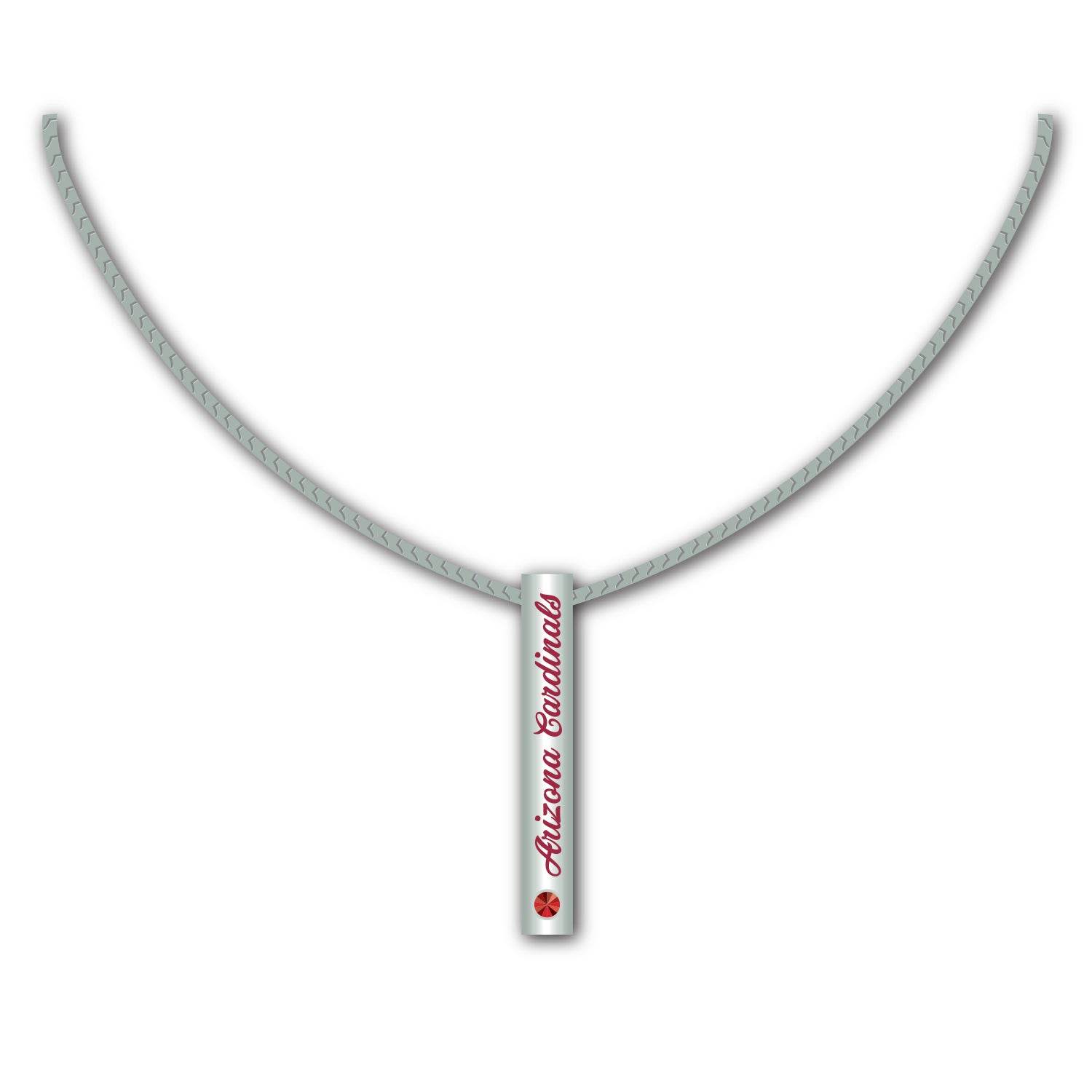 Arizona Cardinals Silver Bar Necklace Team Football Jewelry - ToylandEU