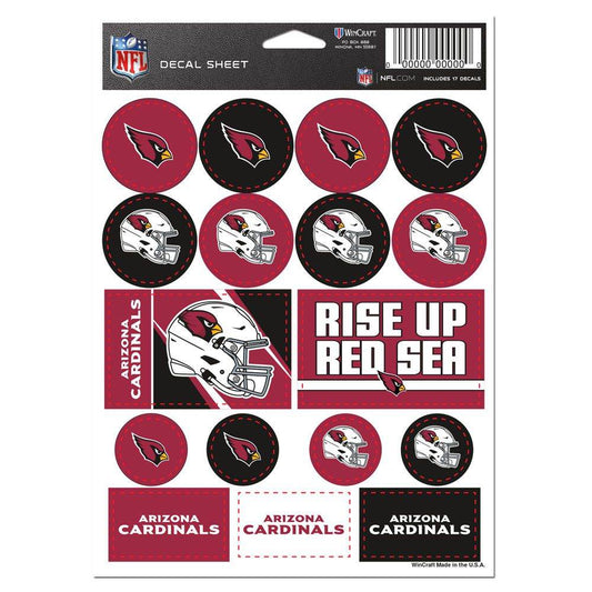 Arizona Cardinals Vinyl Decal Sheet 5x7 On Surfaces - ToylandEU