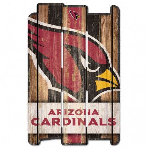 Arizona Cardinals Wood Fence Sign 11x17 Retro Whitewashed - ToylandEU