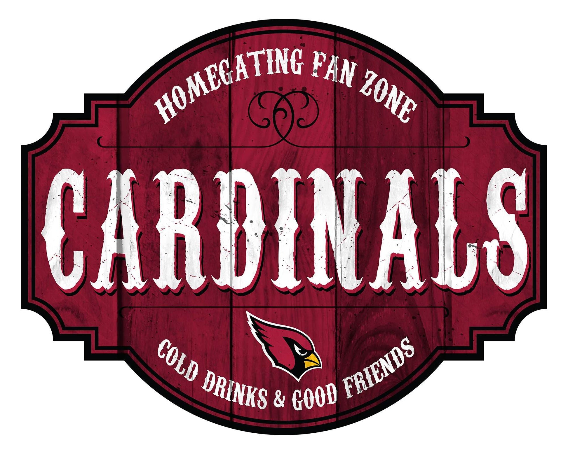 Arizona Cardinals Wood Sign 12 Inch Homegating Tavern - ToylandEU