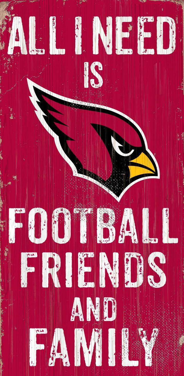 Arizona Cardinals Wood Sign 6x12 Football Friends Family - ToylandEU