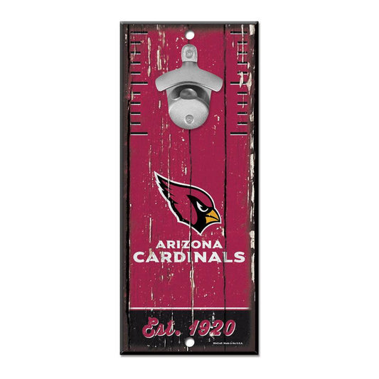 Arizona Cardinals Wood Sign Bottle Opener 5x11 Wincraft - ToylandEU