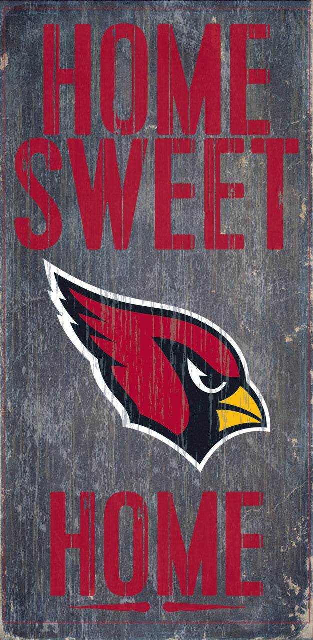 Arizona Cardinals Wood Sign Home Sweet Home 6x12 Hanging - ToylandEU