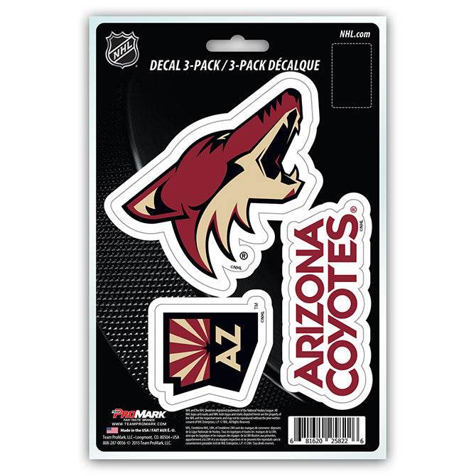 Arizona Coyotes Die Cut Decals 3 Pack Premium Clear Vinyl - ToylandEU