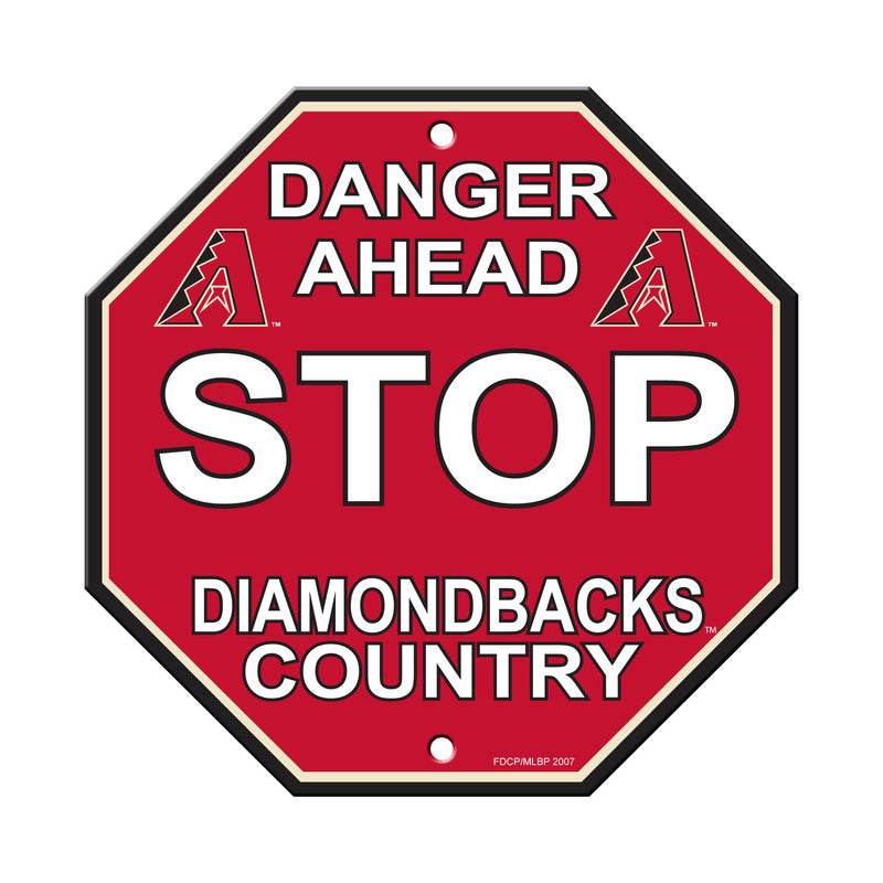 Arizona Diamondbacks 12x12 Plastic Stop Style Sign Display - ToylandEU