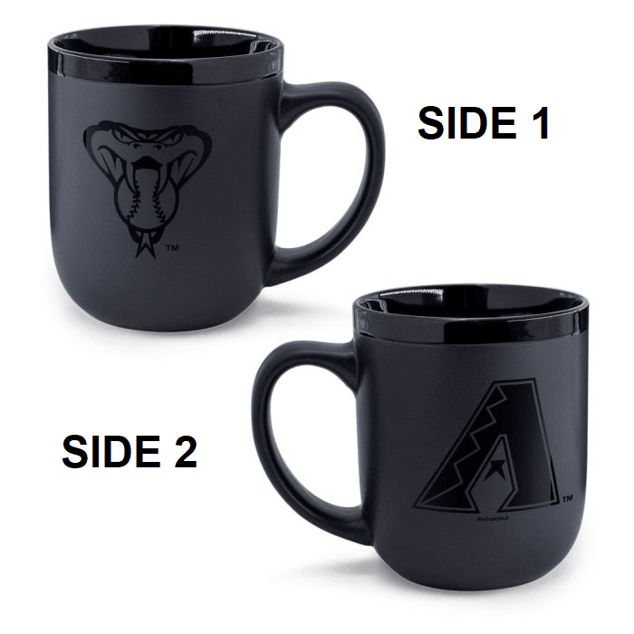 Arizona Diamondbacks 17oz Matte Black Ceramic Coffee Mug - ToylandEU