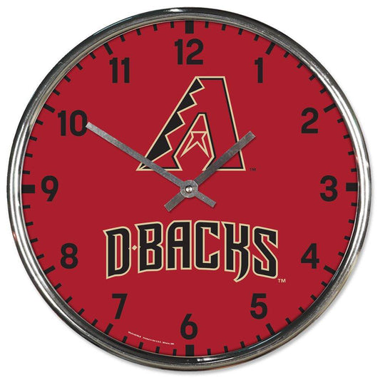Arizona Diamondbacks Chrome Round Wall Clock 12 Inch - ToylandEU