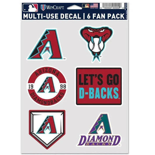  Arizona Diamondbacks Decal Multi Use Fan Six Pack Set -  ToylandEU™
