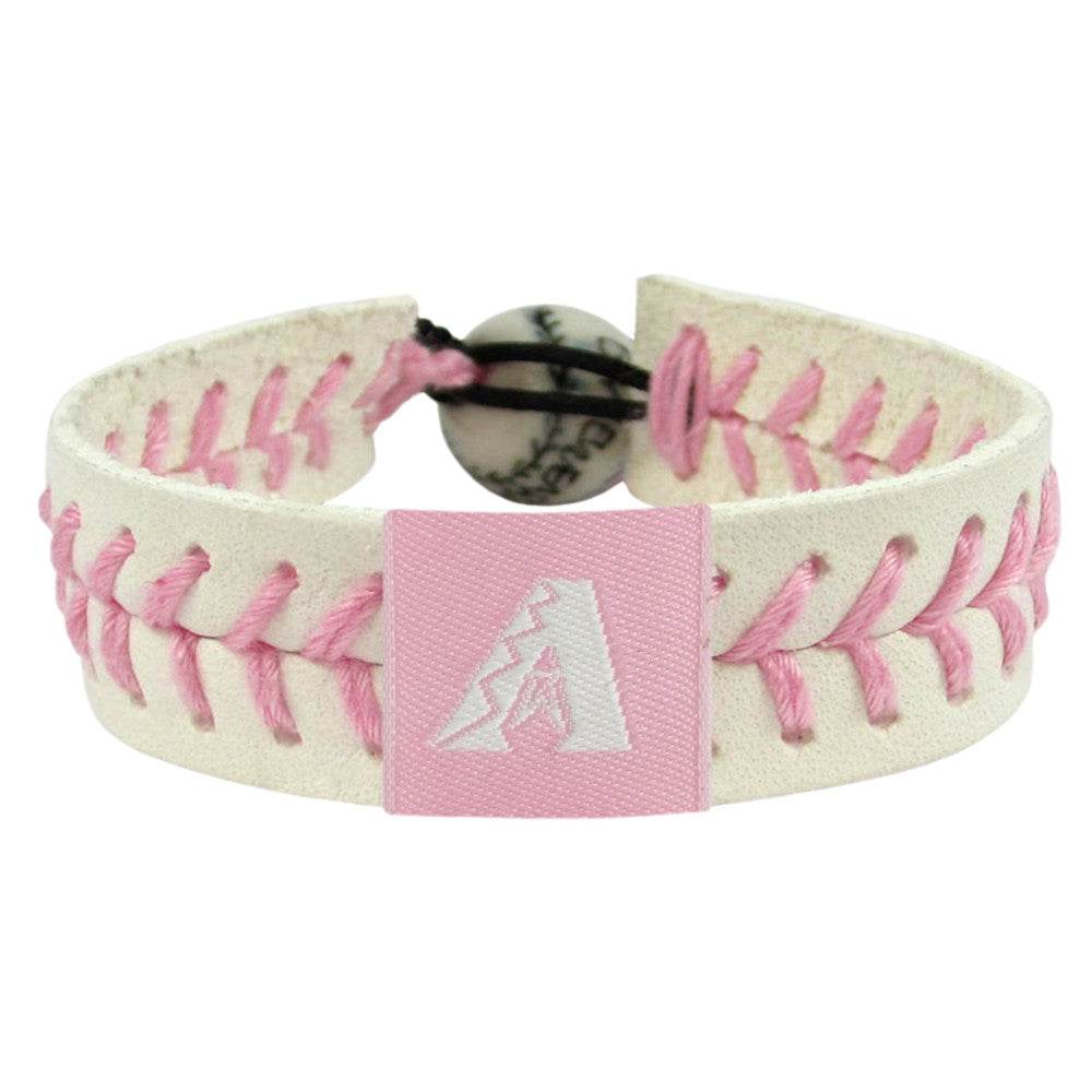 Arizona Diamondbacks Leather Bracelet Pink Ceramic Bead - ToylandEU