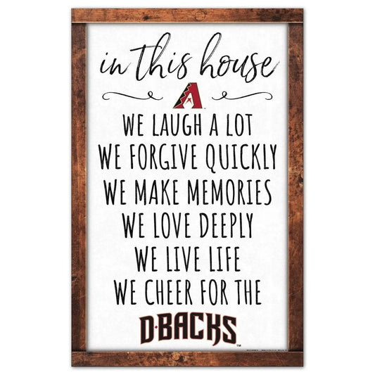  Arizona Diamondbacks Sign 11x17 Wood In This House Decor -  ToylandEU™