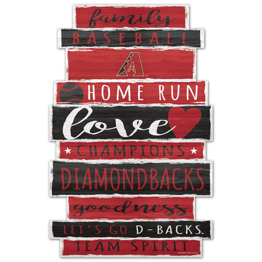 Arizona Diamondbacks Wood Family Word Sign 11X17 Colors - ToylandEU
