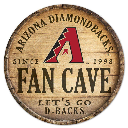 Arizona Diamondbacks Wood Sign 14 Inch Round Barrel Top - ToylandEU