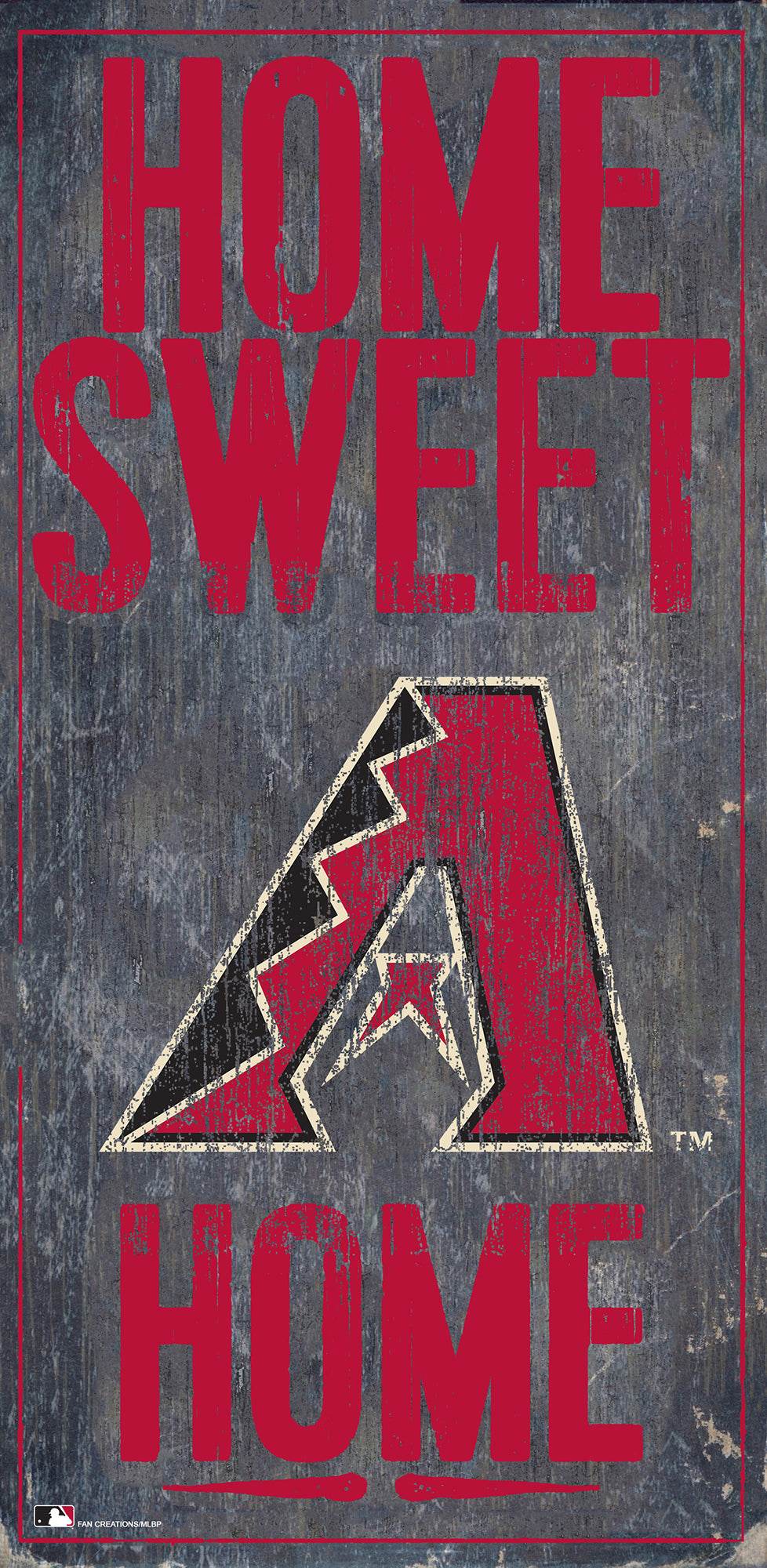 Arizona Diamondbacks Wood Sign 6x12 Home Sweet Home Design - ToylandEU