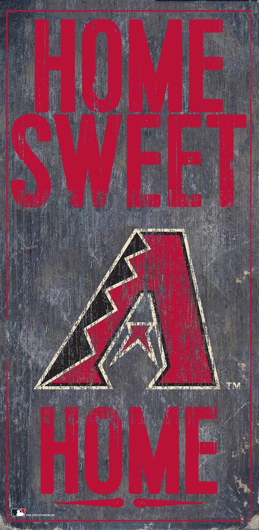 Arizona Diamondbacks Wood Sign 6x12 Home Sweet Home Design - ToylandEU