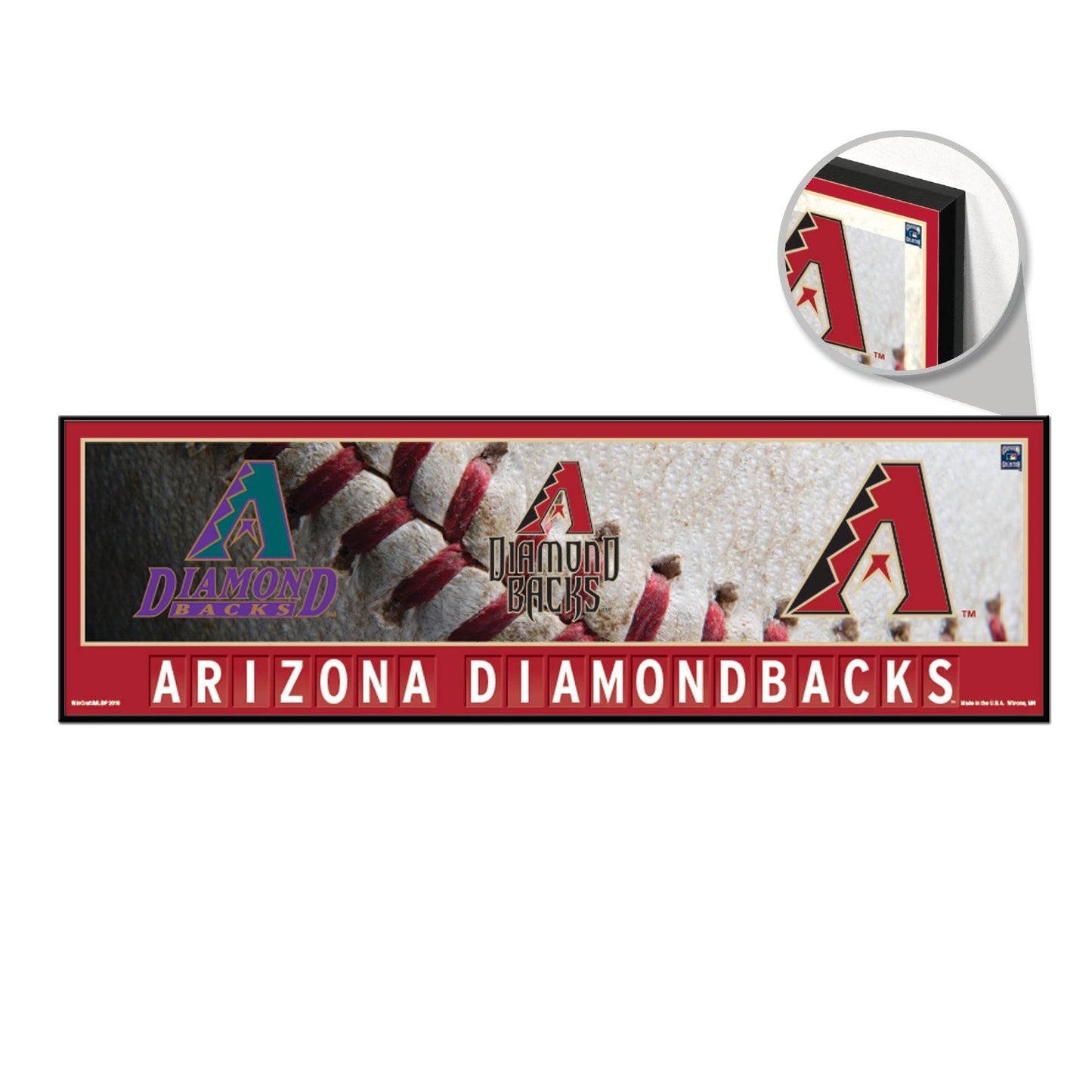 Arizona Diamondbacks Wood Sign 9x30 Evolution Decor - ToylandEU
