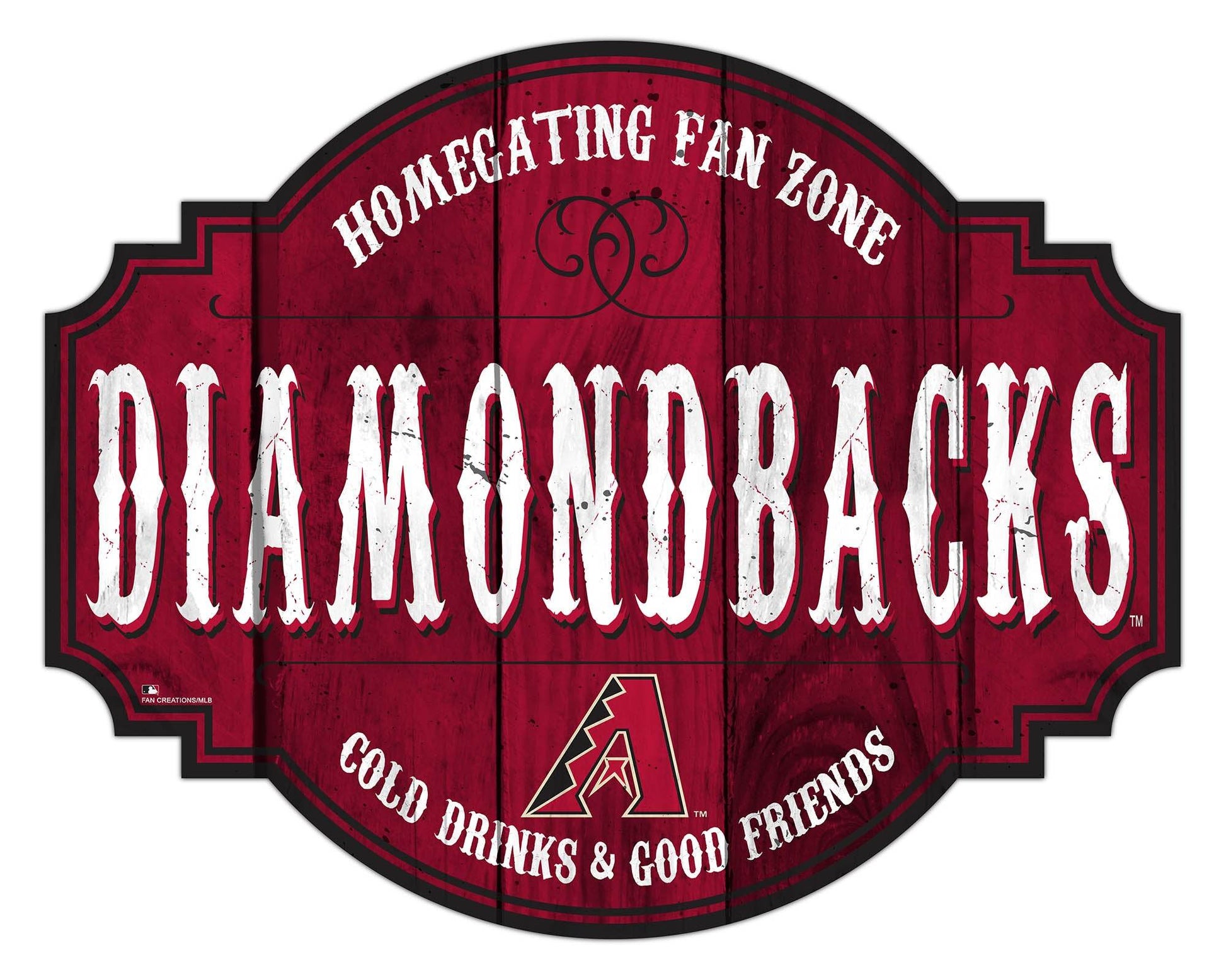 Arizona Diamondbacks Wood Tavern Sign 12 Inch Homegating - ToylandEU