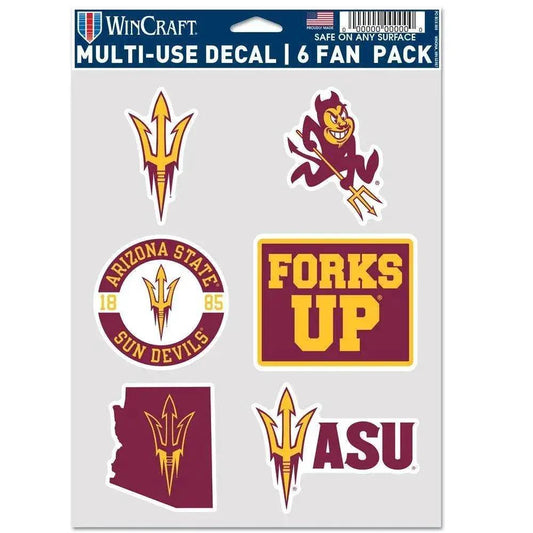  Arizona State Sun Devils Decal Set Multi Use 6 Pack -  ToylandEU™