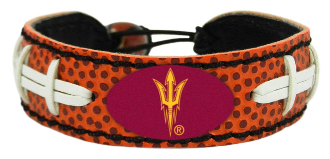 Arizona State Sun Devils Leather Bracelet Pitchfork Logo - ToylandEU