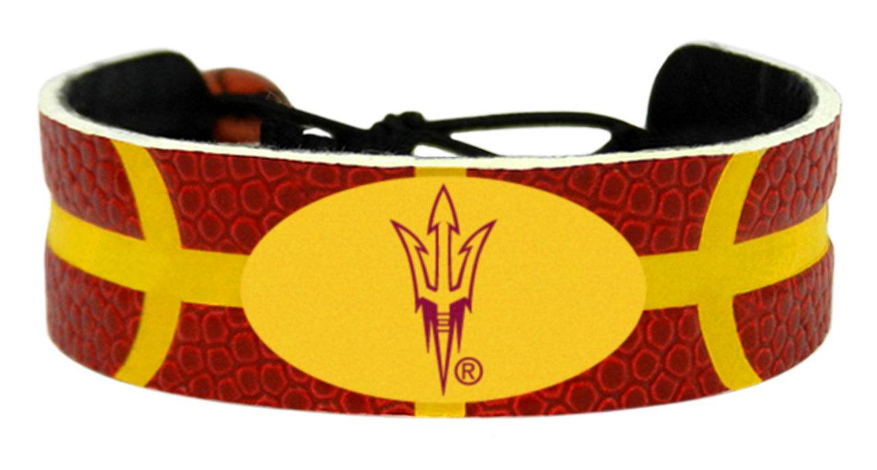 Arizona State Sun Devils Leather Bracelet Pitchfork Logo - ToylandEU