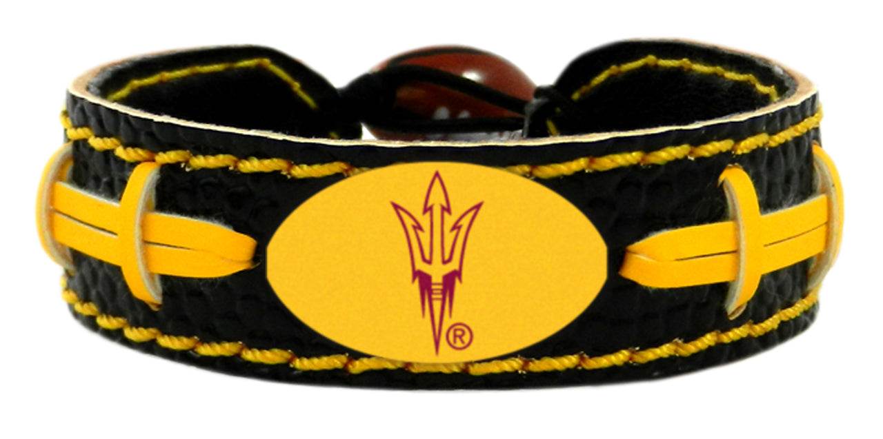 Arizona State Sun Devils Leather Bracelet Pitchfork Logo - ToylandEU