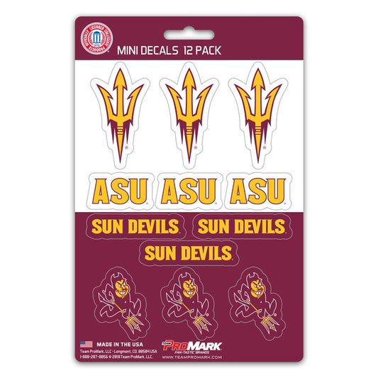 Arizona State Sun Devils Mini 12 Pack Decal Set Vinyl - ToylandEU