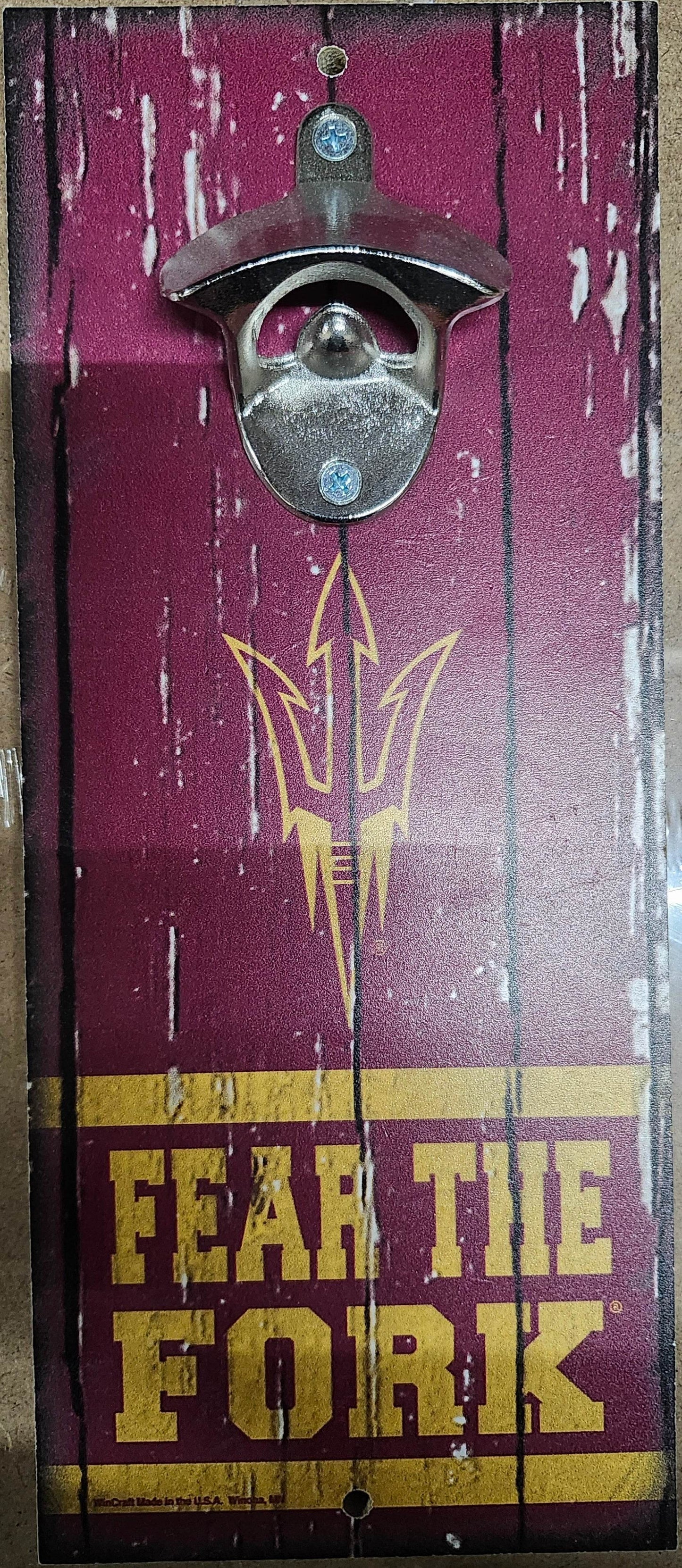 Arizona State Sun Devils Retro Wood Sign With Bottle Opener - ToylandEU