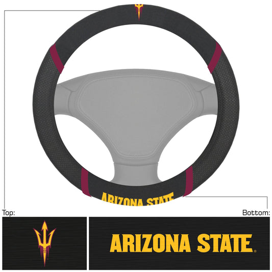 Arizona State Sun Devils Steering Wheel Cover Mesh Stitched - ToylandEU