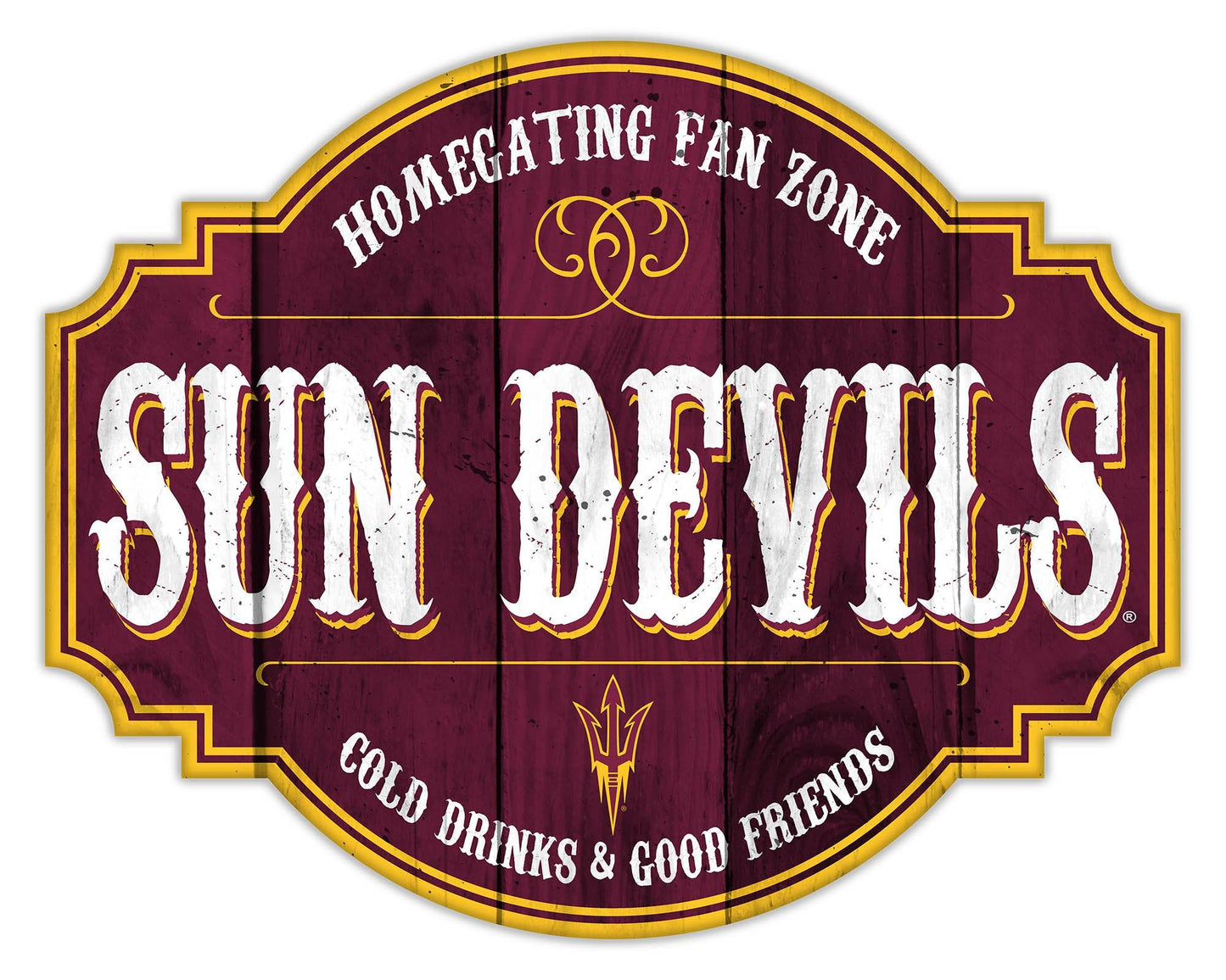 Arizona State Sun Devils Tavern Sign Wood 12 Inch Homegate - ToylandEU