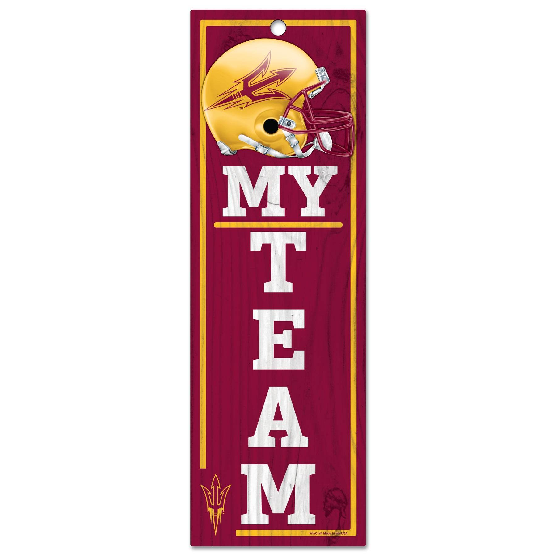 Arizona State Sun Devils Wood Sign 4x13 My Team Decor - ToylandEU