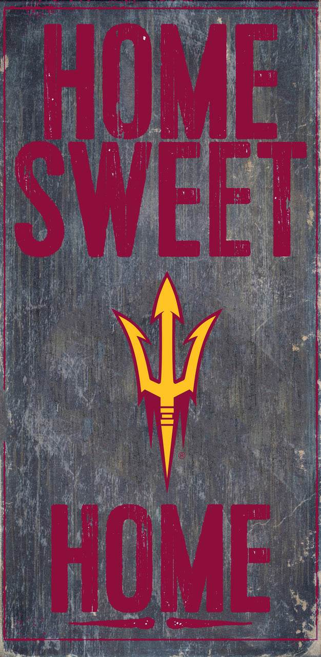 Arizona State Sun Devils Wood Sign Home Sweet Home 6x12 - ToylandEU