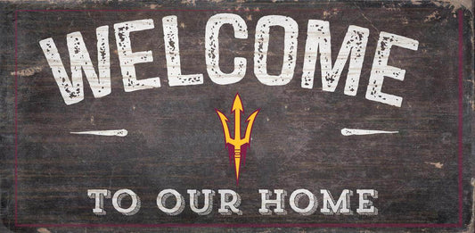 Arizona State Sun Devils Wood Sign Welcome Home Plaque - ToylandEU