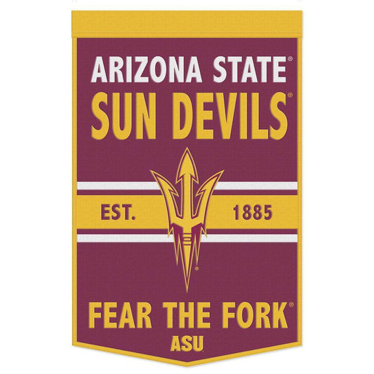 Arizona State Sun Devils Wool Banner 24x38 Dynasty Slogan - ToylandEU