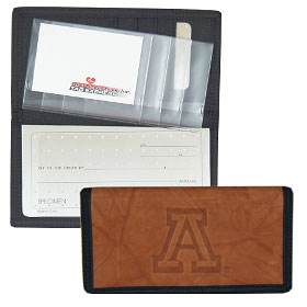Arizona Wildcats Checkbook Cover Leather And Nylon Embossed - ToylandEU