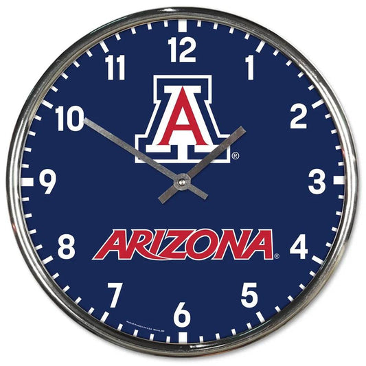 Arizona Wildcats Chrome Round Wall Clock Officially Licensed - ToylandEU