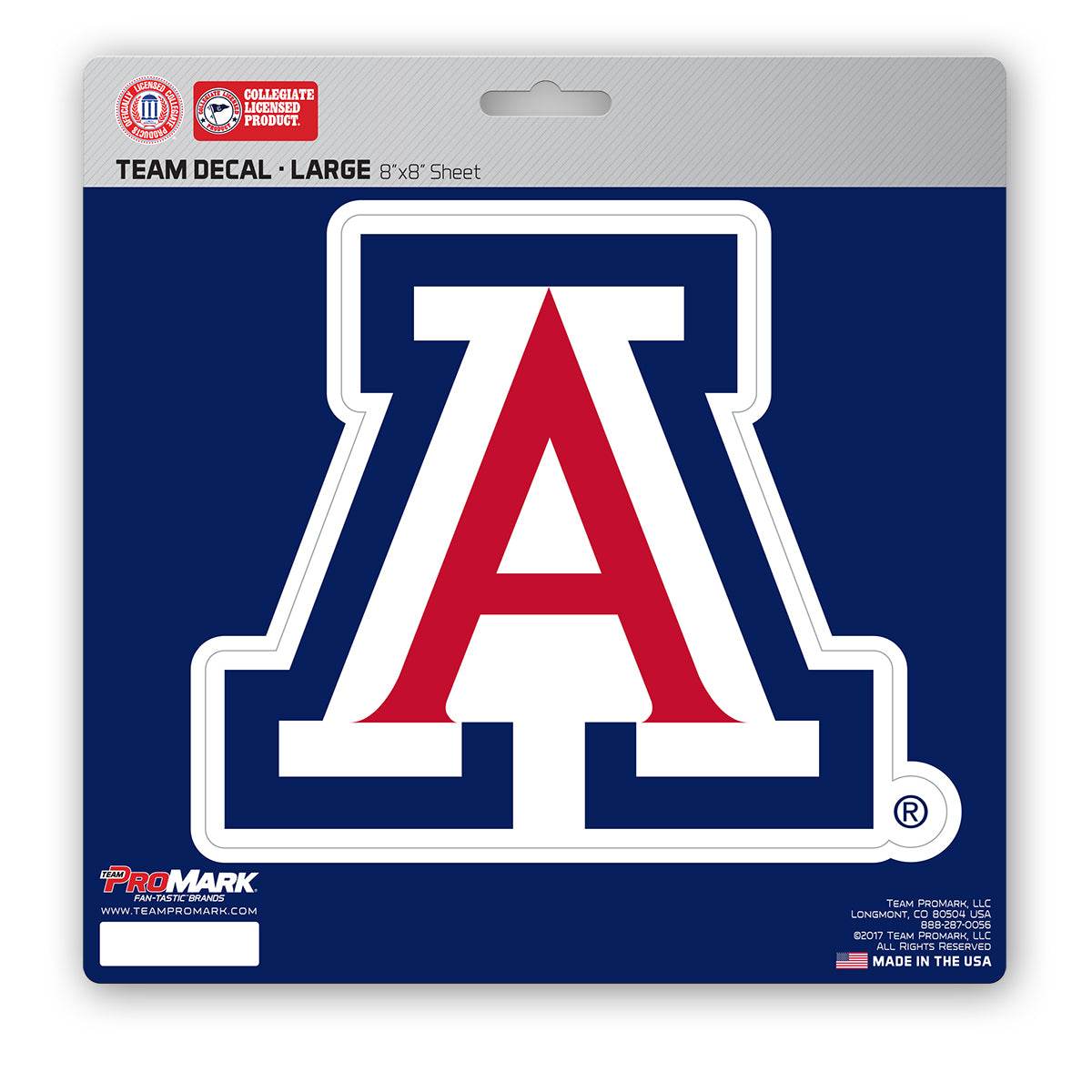 Arizona Wildcats Die Cut Decal 8x8 Color Logo UV Laminated - ToylandEU