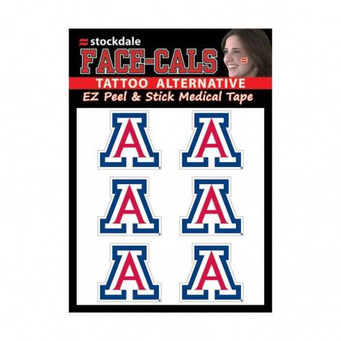 Arizona Wildcats Tattoo Face Decals Skin Safe Peel Stick - ToylandEU