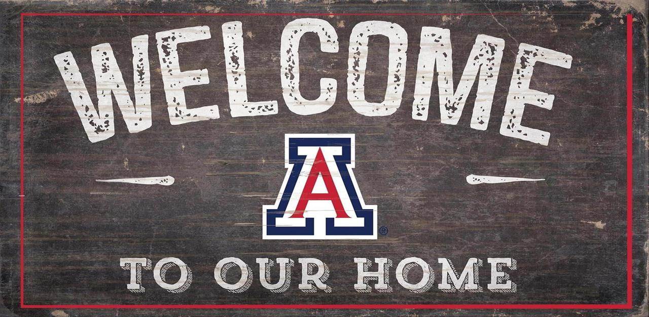 Arizona Wildcats Wood Sign 6x12 Welcome To Our Home Rope - ToylandEU