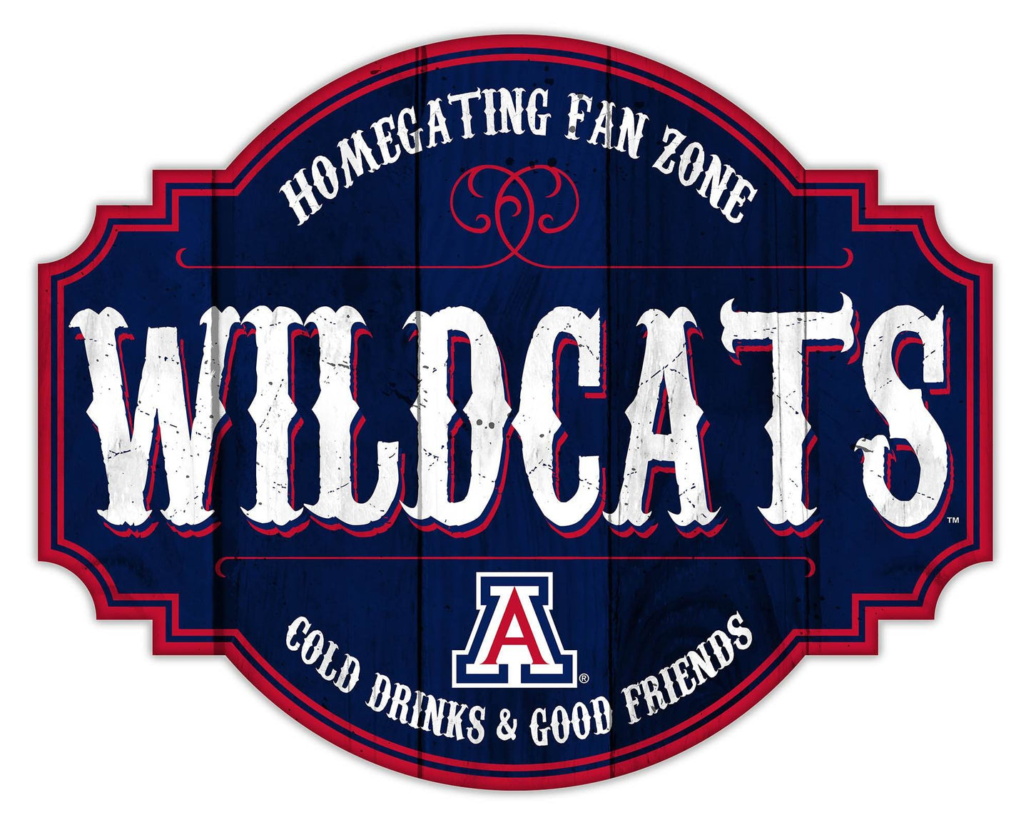 Arizona Wildcats Wooden Sign 12 Inch Homegating Tavern - ToylandEU