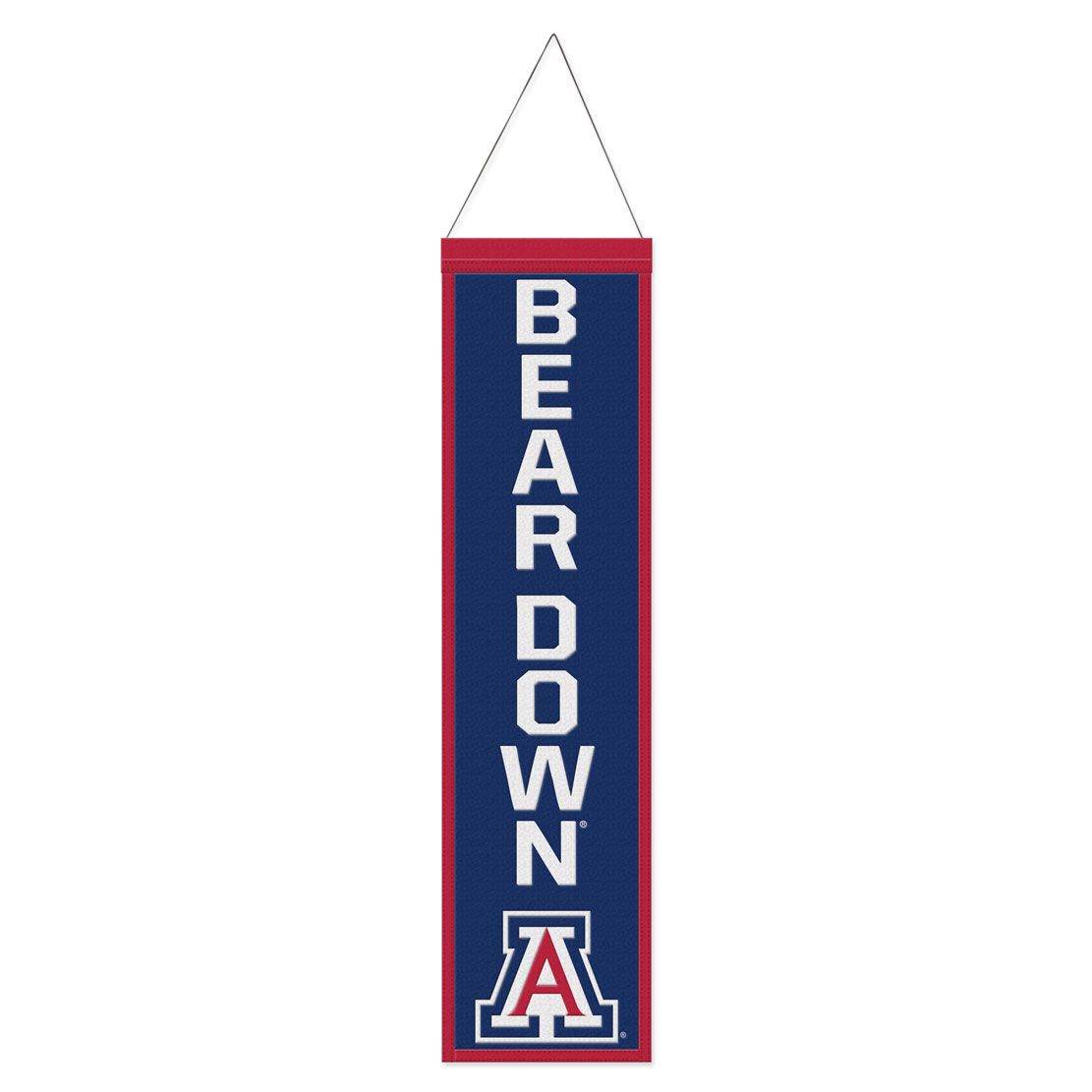 Arizona Wildcats Wool Banner 8x32 Heritage Slogan Design - ToylandEU