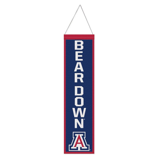 Arizona Wildcats Wool Banner 8x32 Heritage Slogan Design - ToylandEU