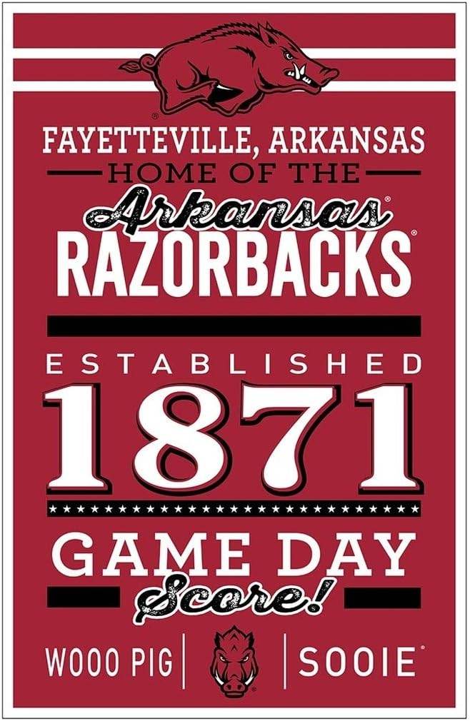 Arkansas Razorbacks 11x17 Wood Sign Established Date - ToylandEU