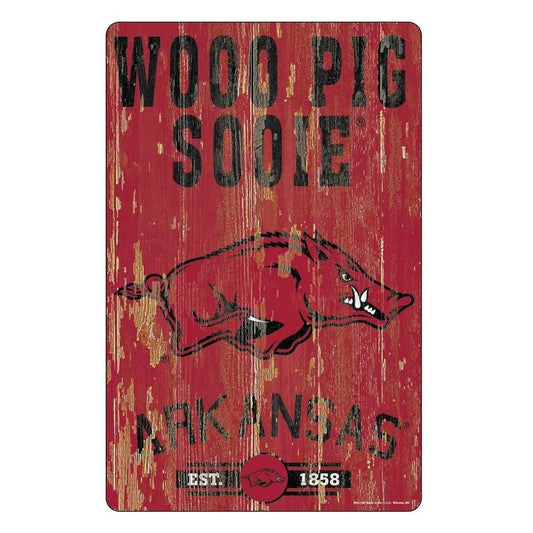  Arkansas Razorbacks 11x17 Wood Sign Slogan Design Wincraft -  ToylandEU™